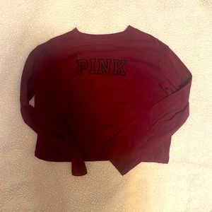 Long sleeve pink t shirt